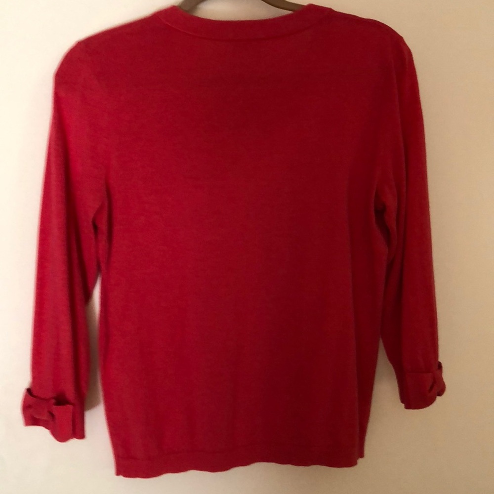 πKATE SPADEπCoral Cardigan w/signature bows! - Picture 5 of 5